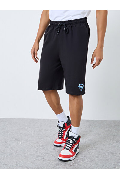 Styli Man Character Print Oversize Fit Terry Shorts