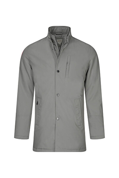 Hatemoğlu Bej Slim Fit Hakim Yaka 100% Pamuk Pardösü