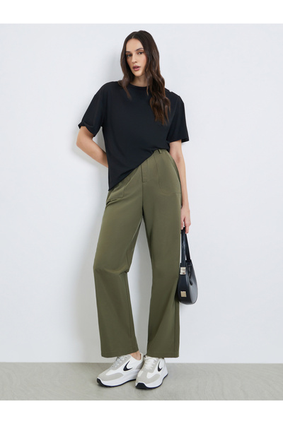Styli Women Khaki Wide Leg Pants