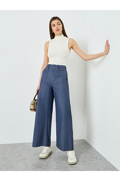 Styli Women Blue Wide Leg Jeans