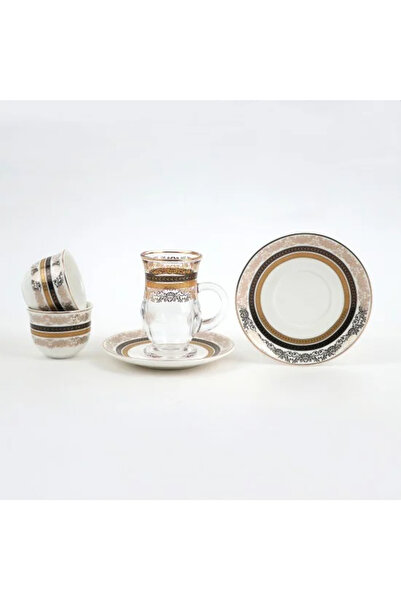 TULIN طقم فاخر من فناجين القهوة والشاي بتصاميم عصرية، 36 قطعة