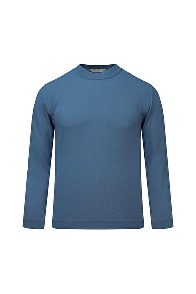 Hatemoğlu Indigo Regular Fit Half Turtleneck Rayon Sweater
