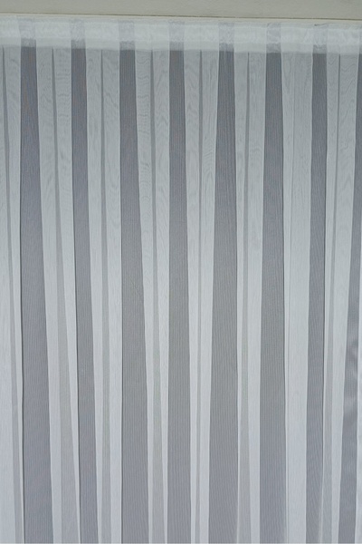 ilora home Lüks Çelik zırh tül perde- ütü istemeyen çizgili tül (1/2.5 normal...