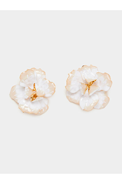 Styli أقراط زهور مطلية بالمينا