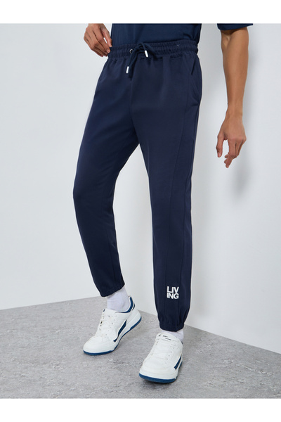 Styli Men Navy Blue Slim Fit Joggers