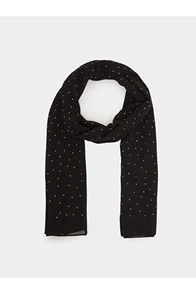 Styli Black Embellished Scarf