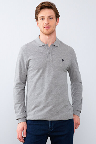 U.S. Polo Assn. Men's Gray Melange Basic Sweatshirt 50209199-Vr086