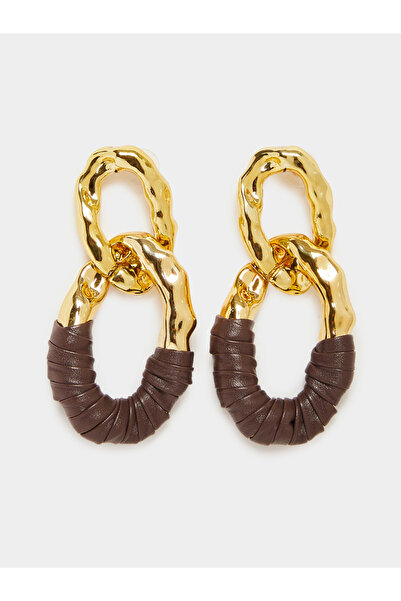 Styli Textured Link Earrings