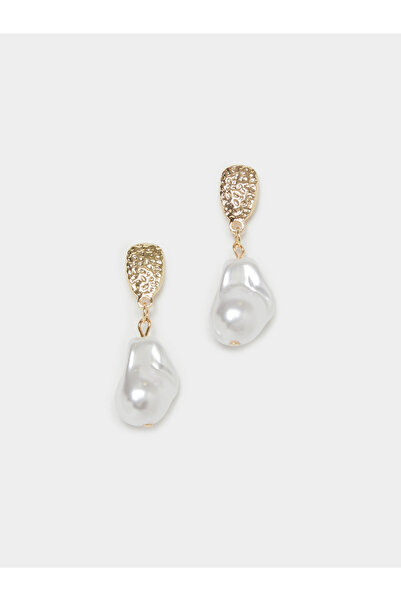 Styli Gold and Pearl Dangle Earrings