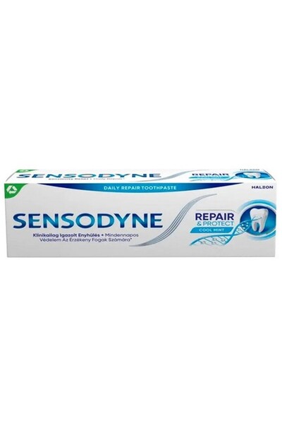 Sensodyne Set of 3 x Repair & Protect Cool Mint Toothpaste, 50 ml,