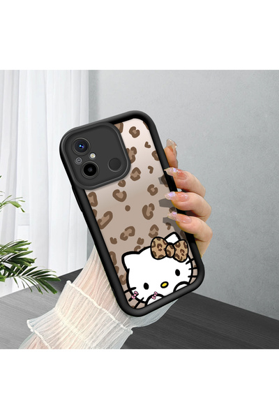PATTERNOVA Redmi 12C Uyumlu Kırılmaz Siyah Silikon Kılıf Panter Desenli Şok E...