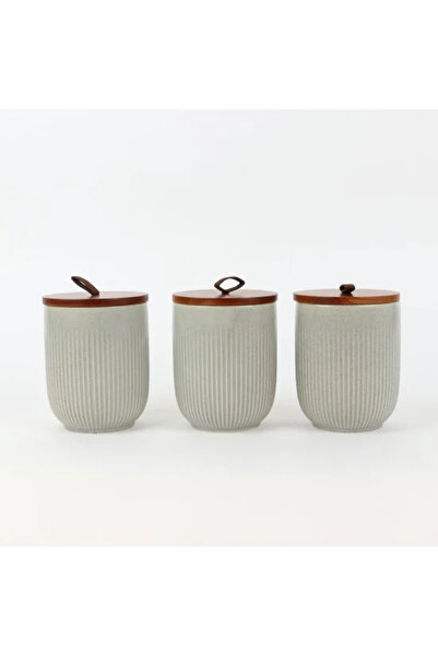 Generic Modern Design Ceramic Jar Set - 3 Pieces