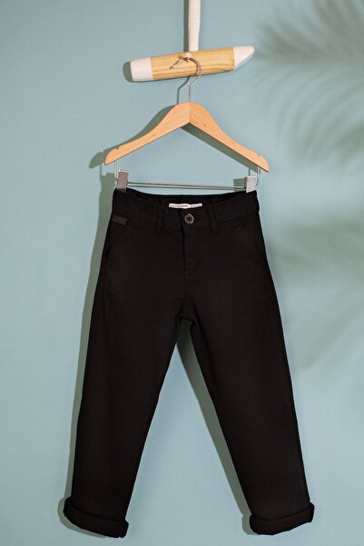 U.S. Polo Assn. Erkek Çocuk Siyah Kanvas Pantolon 50206732-VR046