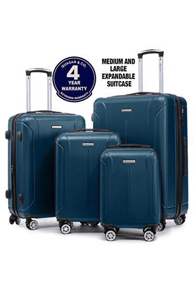Quasar & Co. Set 4 trolere XS/S/M/L,bagaj mana/cala,geamantane 4 roti,ABS,2 c...