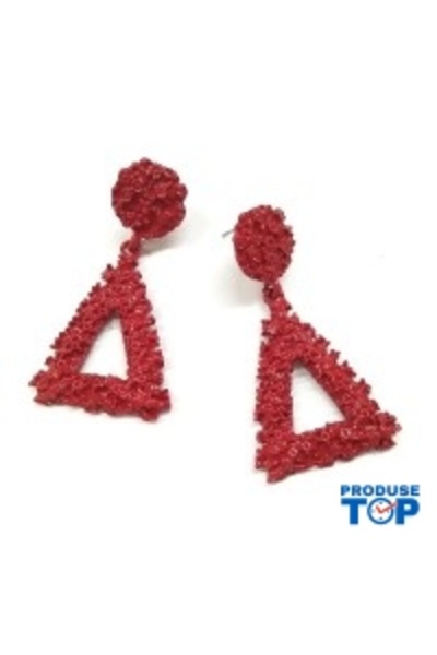 Produse.Top Cercei eleganți triunghi roșii CW95