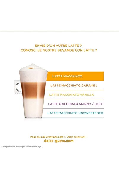 Nescafe كبسولات قهوة لاتيه ماكياتو من نسكافيه دولتشي غوستو (عبوة من 3 قطع)
