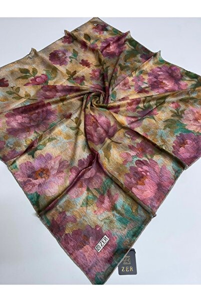 Butik Organic Square Soft Zer Floral Scarf