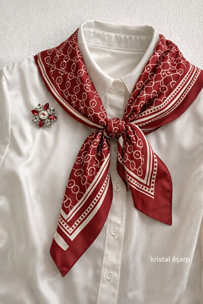 MİNELEŞARP34 Eșarfă Mineşarap din seria Armanda, cu model sportiv, din țesătu...