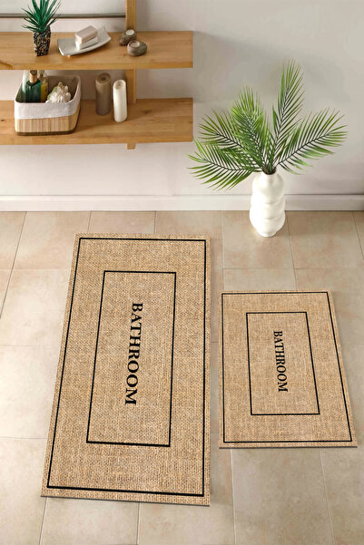 dekorug Digital Printing Bathroom Mat Set Dimensions (40X60-60X100)