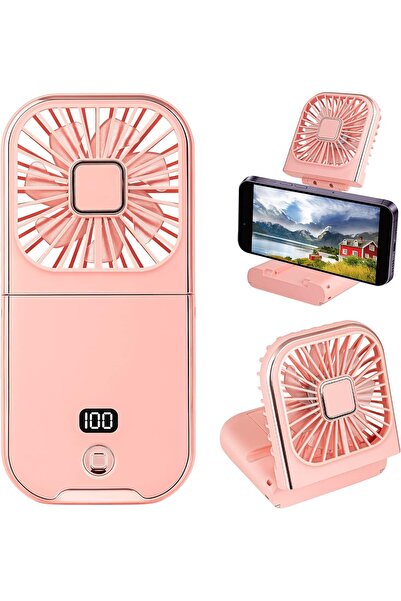 Arabest Folding Handheld Fan, USB Rechargeable Power Bank Fan Neck Fan, Batte...