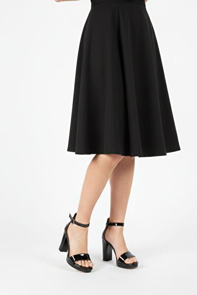 Weynes Women's Black Mirror Single Strap Platform Heeled Shoes Wsb3112