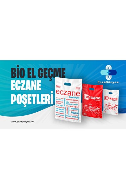 ECZADÜNYASI Bio Eczane Poşeti Karma Paket(4 Farklı Boy)