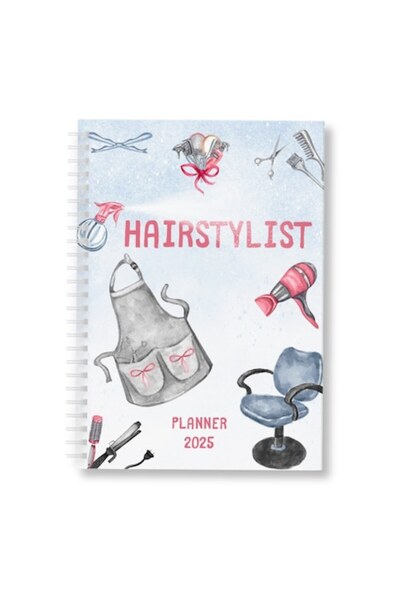OEM 2025 Hairstylist Planner – Professional Agenda with Calendar and Space fo...