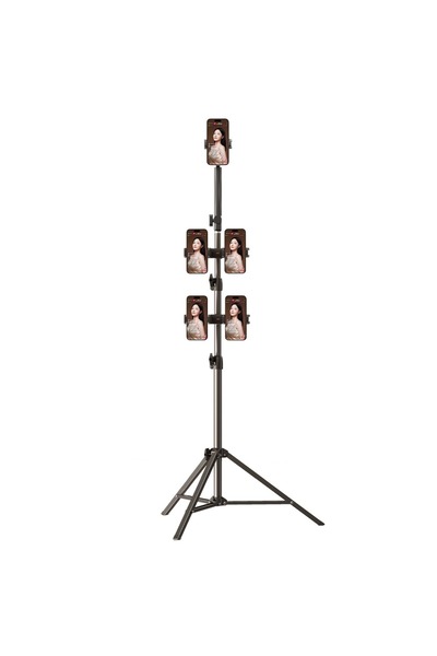 Jopree Bluetooth Kumandalı Ayaklı Tripod 5 Telefon Tutucu 180-220cm Yükseklik...