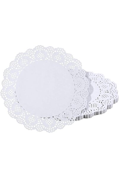 Arabest ١٠٠ قطعة من ورق الدانتيل، مفارش ورقية للاستخدام مرة واحدة لحفلات الزف...