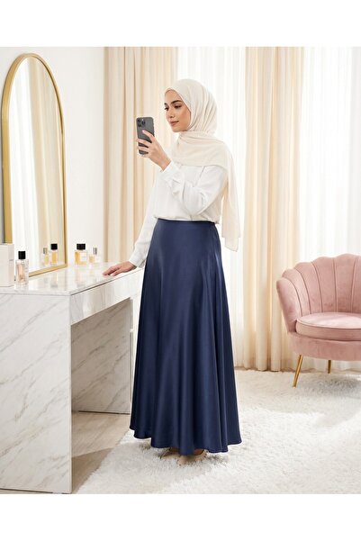 Modamorfo Fusta din satin simplu Zra - Afumată