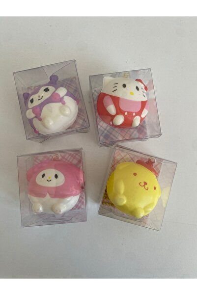 İnci Sanrio Squishy Squeeze Toy Keychain Hello Kitty Pompompurin Kuromi Mymel...