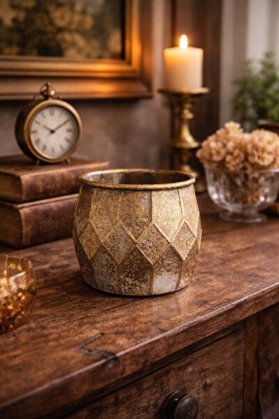 Ruum Store By Doğtaş Eskitme Gold Metal Dekoratif Aksesuar