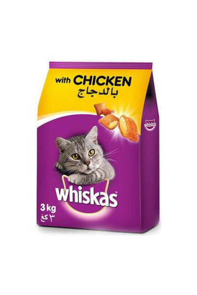 Whiskas طعام جاف للقطط البالغة بنكهة الدجاج - 480 غرام