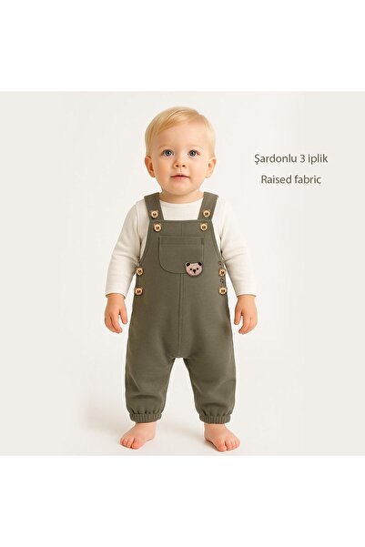 Overdo Baby 9-24 Months 3 İp Ş Fleece-Lined Salopet