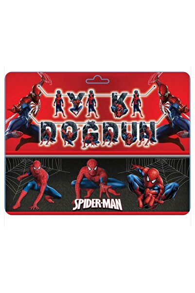 ALYA PARTİ 3D Örümcek Adam İyiki Doğdun Yazılı Banner