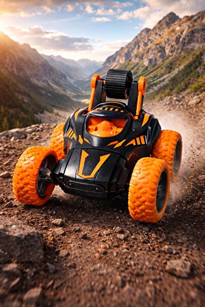 Canda Oyuncak Çılgın Akrobatik Uzaktan Kumandalı Şarjlı Araba 360 Derece Dönd...