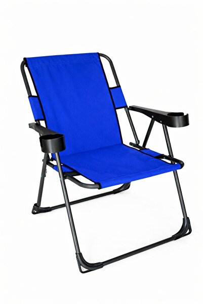 Walke Katlanır Kamp Sandalyesi Çİft Taraf Bardaklı Piknik Sandalyesi