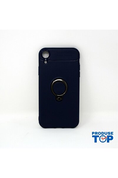 iphone Carcasă XR albastră cu inel metalic