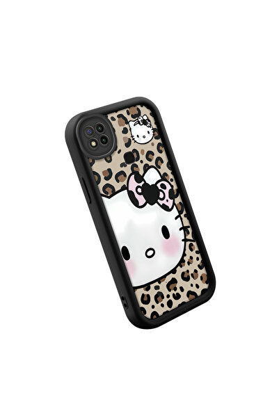 CASEVIBE Redmi 9C Uyumlu Şık Yüksek Kaliteli Leopar Desenli Kedi Telefon Kılıfı