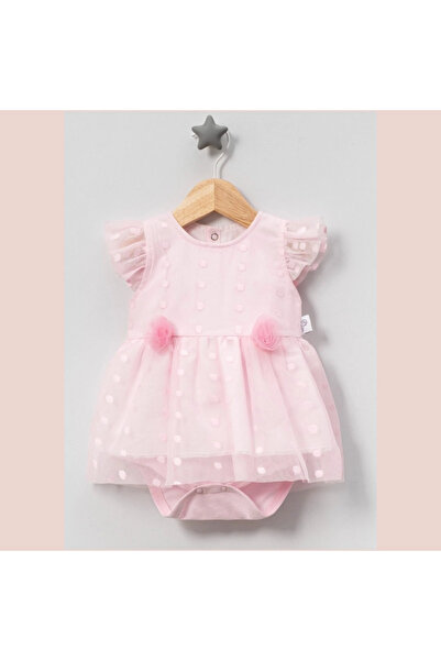 Micii Ștrumfi Body Dress for Girls - Andreea Pink, Tulle