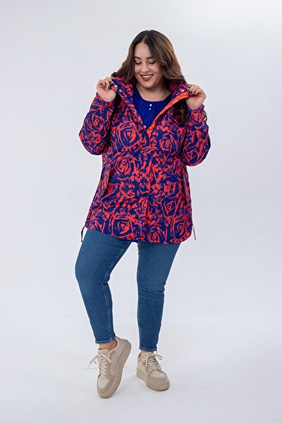 Roxxlen Haină de ploaie matlasată, din două piese, mărime mare