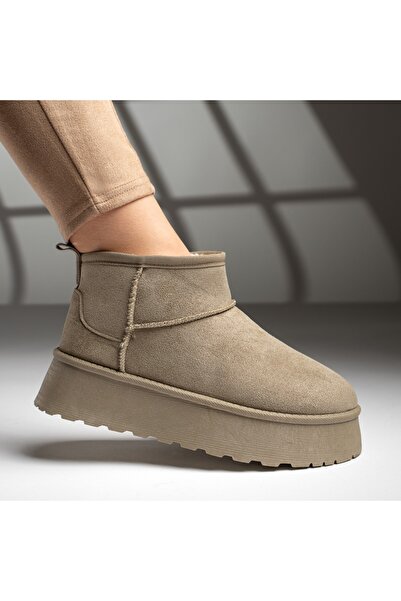 Modlet.ro Women's green short suede boots MOD12590