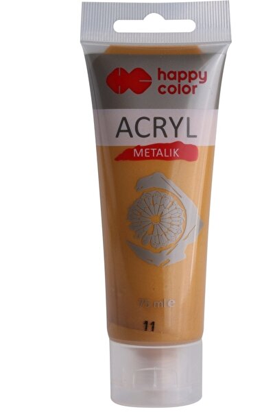 HAPPY COLOR Culoare acrilica 75 ml, auriu deschis metalic,