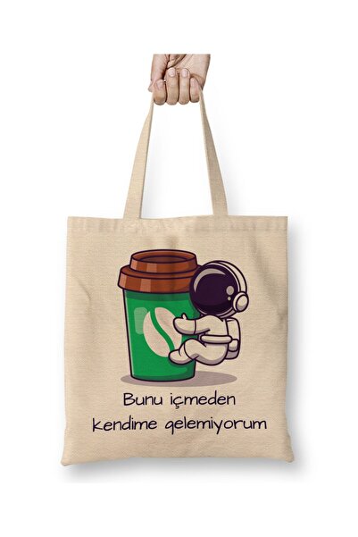 Toyaso Δεν το πίνω, αλλά το φέρω με μεγάλη αστεία τσάντα καφέ με μακριά λαβή,...