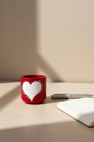 HOME ALL Heart Design Pen Holder |   Handmade Desktop Organizer |   Valentine...