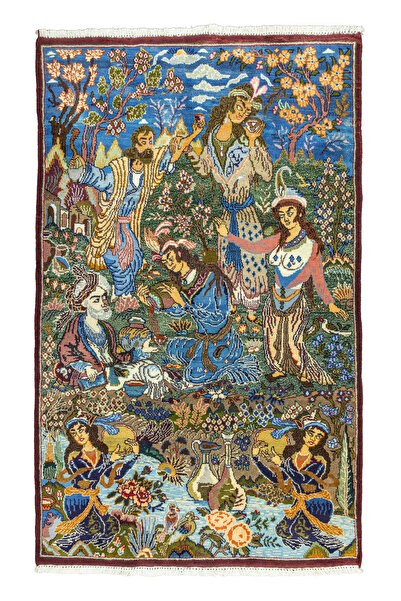 Hezaren Figürlü El Dokuma Halı 122x200 cm