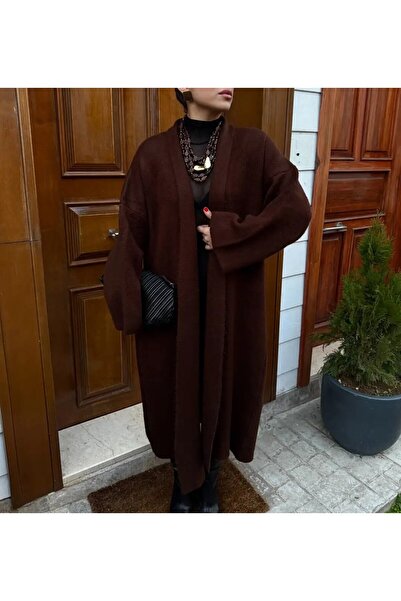 Lavanta Tekstil Long Oversize Knitwear Cardigan