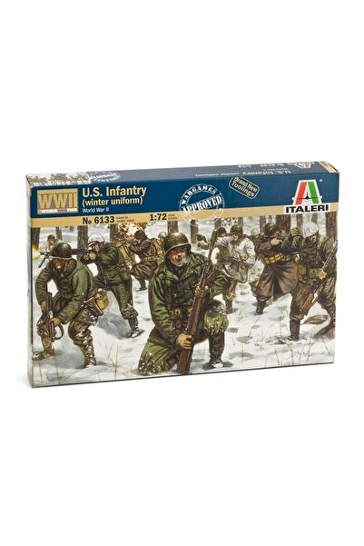 Genel Markalar 6133S 1/72 Ölçek, WWII ABD Kış Üniformalı Piyade Askerleri, Pl...