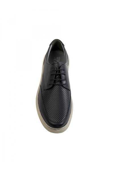 Evanto Shoes Pantofi de piele pentru bărbați Casual Dark Space Blue Airy Derby