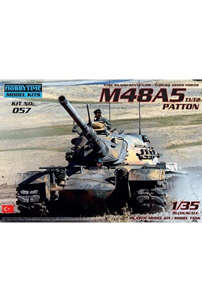 Genel Markalar Hobbytime 057 1/35 Ölçek, M48 A5 Patton T1/T2, Plastik Model kiti